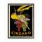Stupell Industries Cinzano Vintage Wine Poster with Black Frame Wall Accent